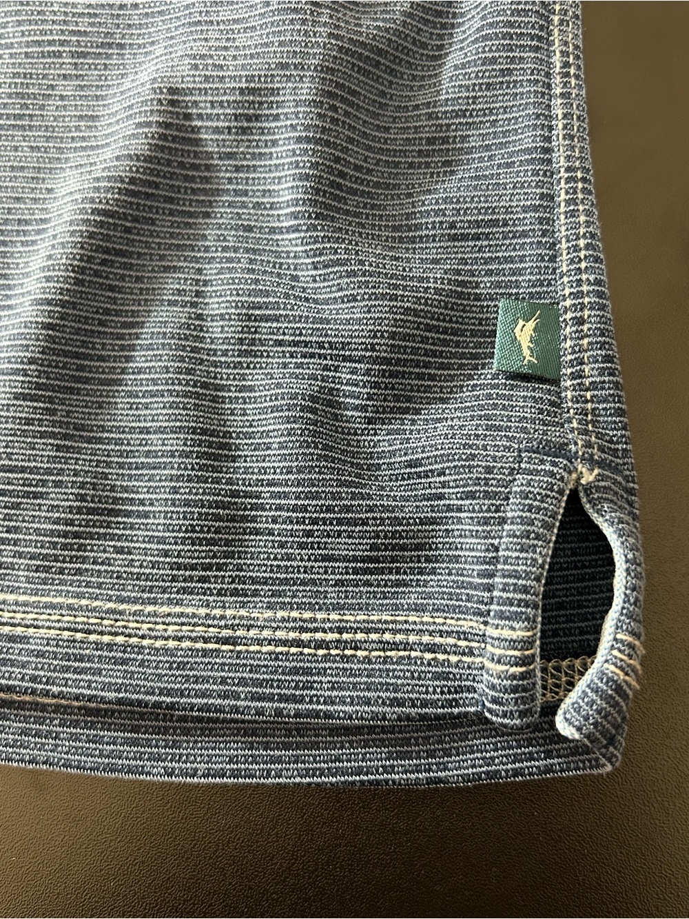 Tommy Bahama Men’s 2XLT Long Sleeve Polo Shirt Blue Gray Striped Big Tall - Picture 5 of 6